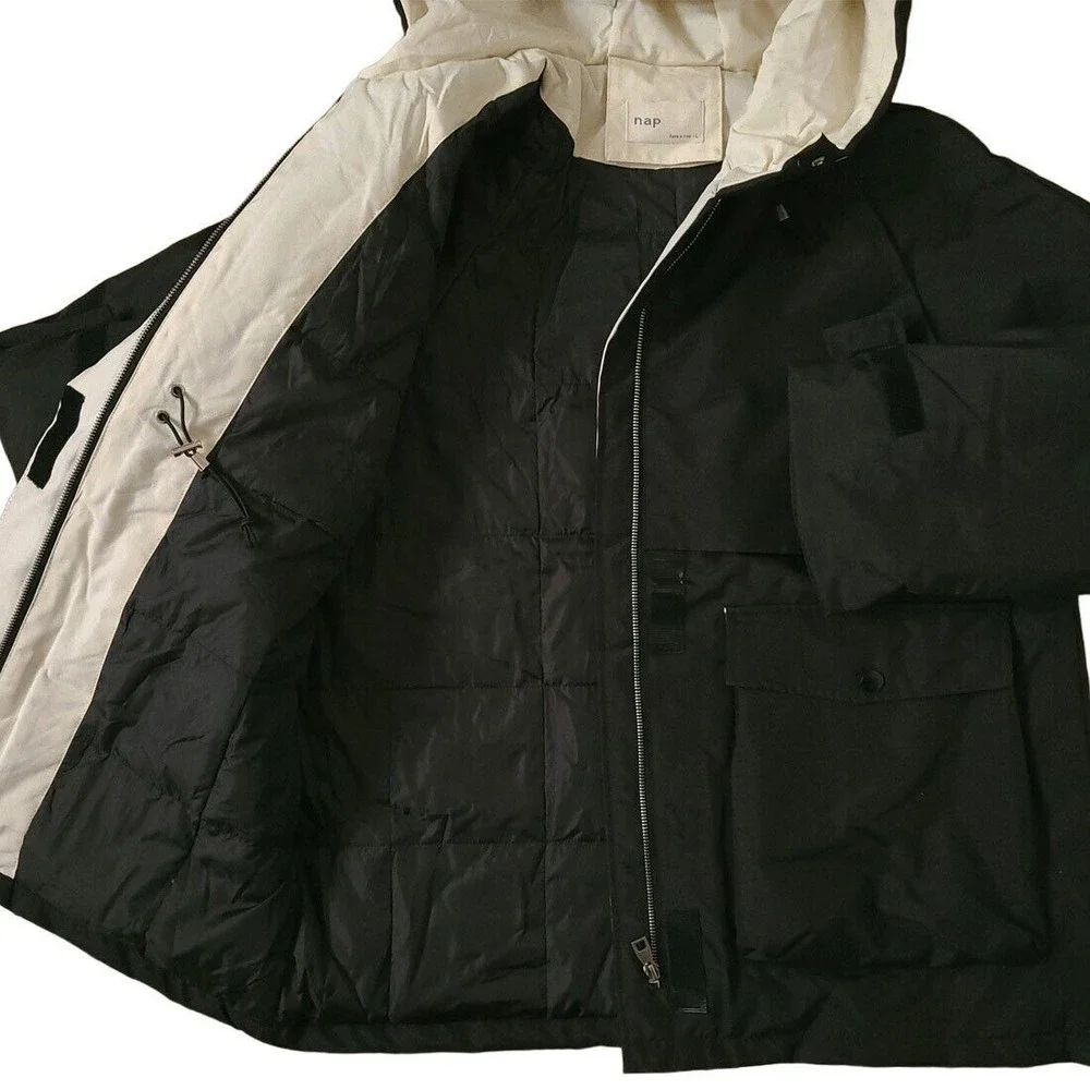 NAP Hooded Drawstring Duck Down Parka Women Large - Picture 9 of 11